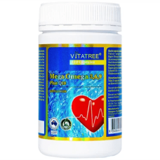 Viên uống Mega Omega 3,6,9 Plus Q10 Vitatree hỗ trợ duy trì sức khỏe của hệ tim mạch (120 viên)